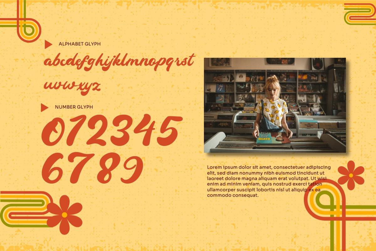 Gouffas - Retro Fun Font, a Handwritten Font by Dhabee (Photo 6 of 16)