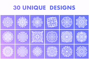 30 Mandala Coloring Pages / Vectors, an Illustration by VisualTimmy (Thumbnail 2 of 4)