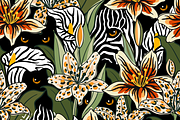 Mysterious Tiger Lilies (seamless), a Pattern Graphic by Uminoki (Thumbnail 5 of 6)
