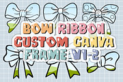 Bow Ribbon Custom Canva Frame V1-2, a Device Mockup by DREAMs Soul G. (Thumbnail 1 of 2)