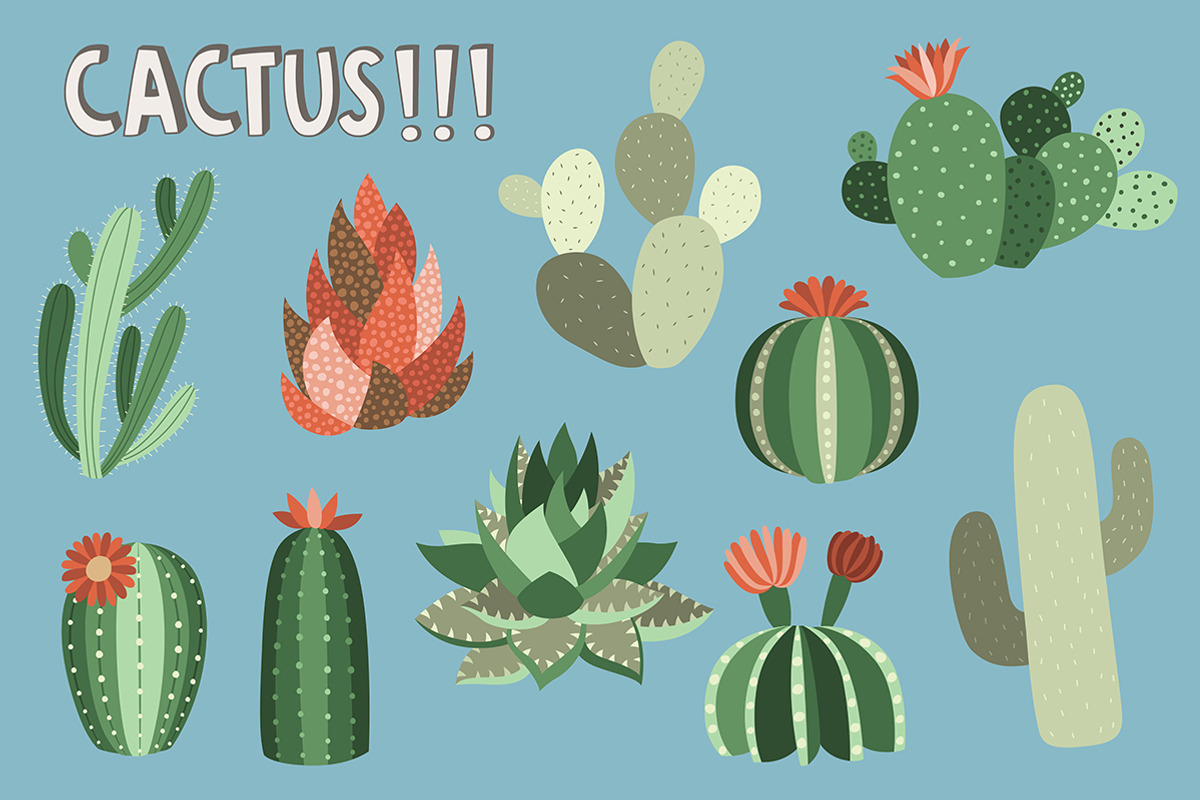 Llama and Cactus Clipart Bundle, an Animal Illustration by Kenna Sato Designs (Photo 3 of 3)