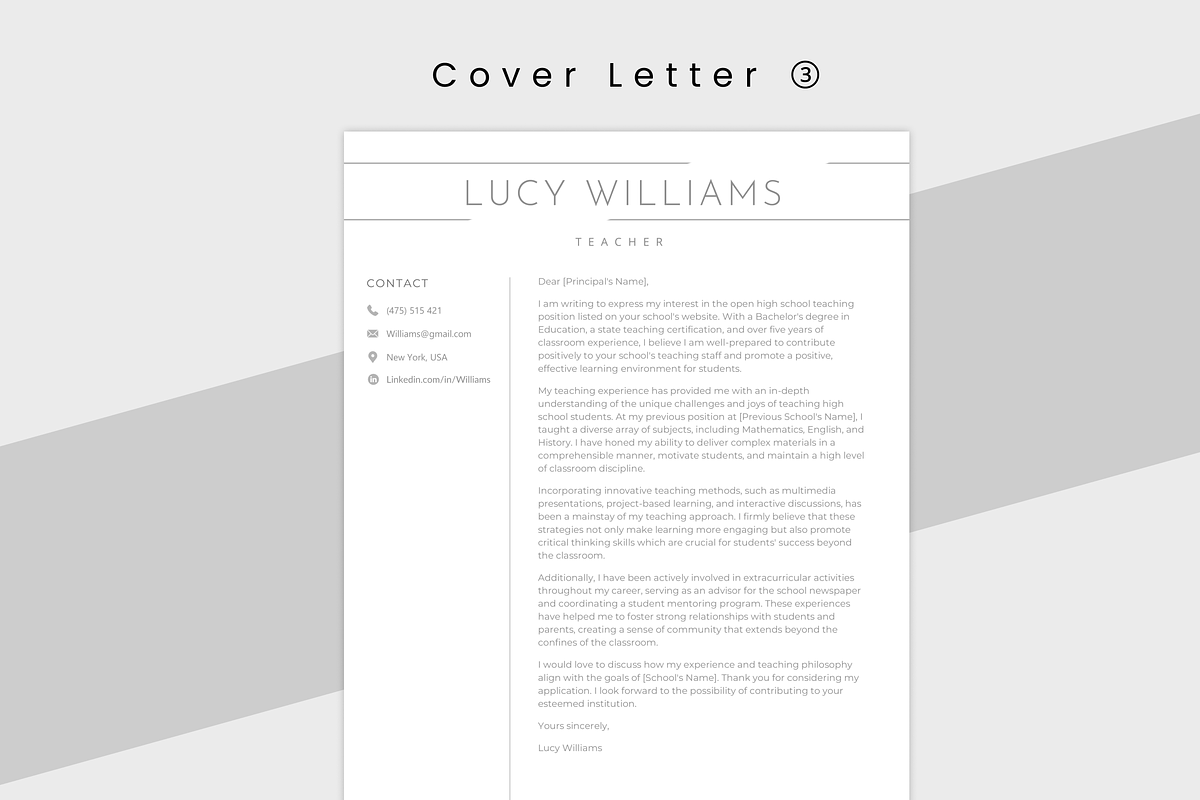 ATS Resume BUNDLE - Minimalist CV, a Resume Template by MondaySpark (Photo 9 of 10)