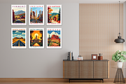 50 US State Travel Poster Bundle, a Decorative Illustration by Genius Graph (Thumbnail 2 of 6)