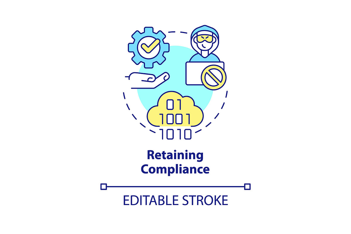 Retaining compliance concept icon, an Icon by IMG Visuals
