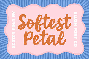 SOFTEST PETAL Vintage Brush Font