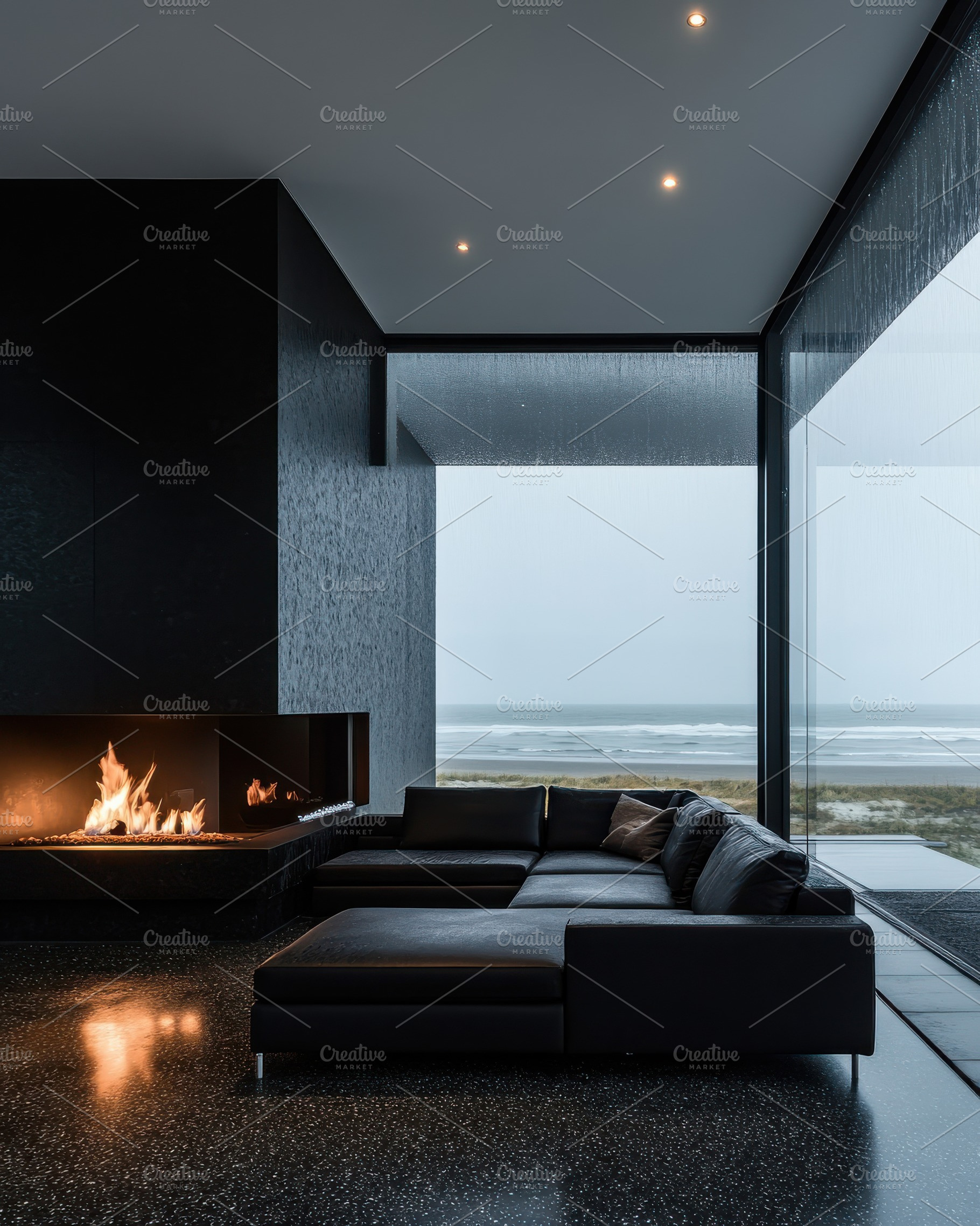 Minimalist Black Living Room, an Architecture Photo by Virgo Studio