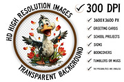 Spring & Valentine Goose Clipart, an Illustration by Craft Nest (Thumbnail 2 of 11)