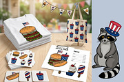 50 4th of July Clipart Set, a Seasonal Illustration by Elatedowl (Thumbnail 4 of 6)