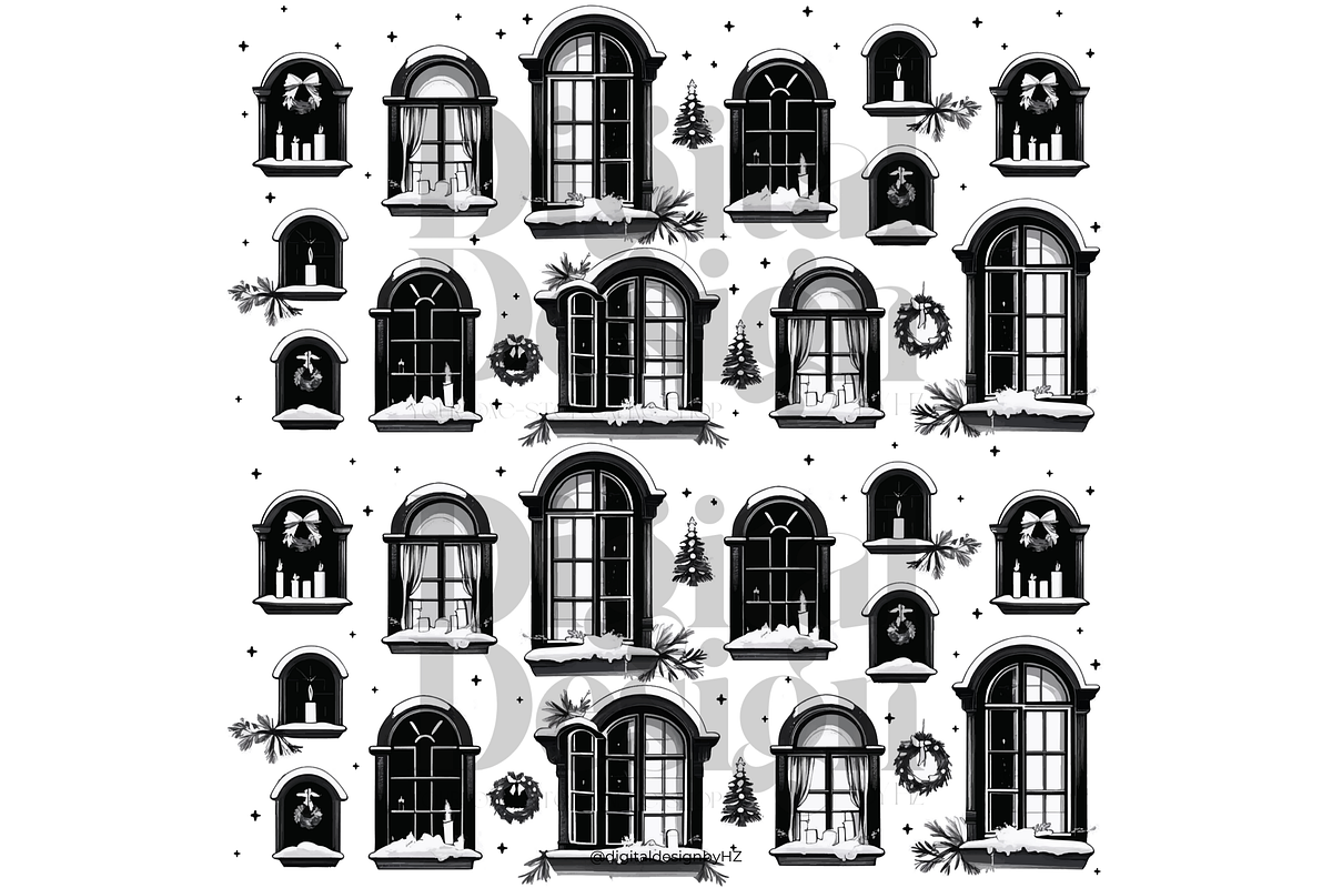Christmas Seamless Pattern Bundle, a Graphic by DigitalDesignbyHZ (Photo 2 of 5)