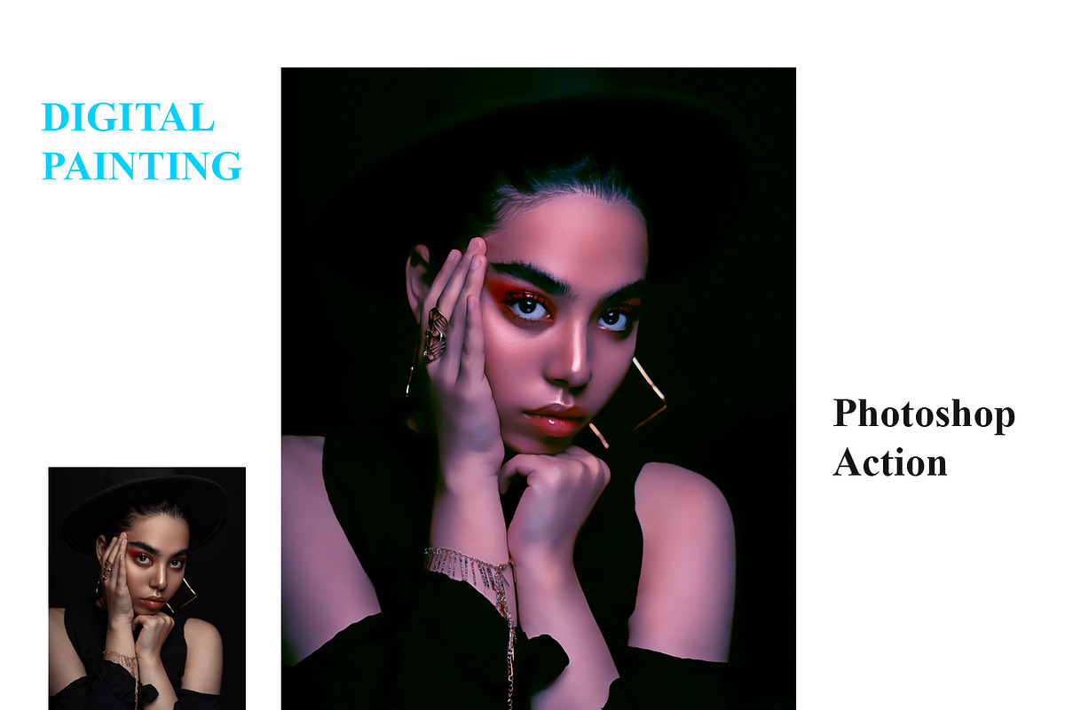 Digital Painting  Photoshop Action, an Action Add-On by Studio Retouch (Photo 3 of 7)