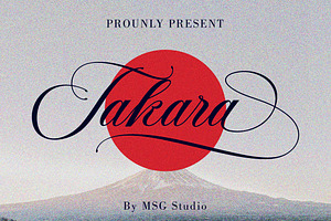 Takara, a Script Font by MSG Studio
