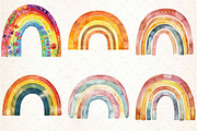 Vintage Retro Rainbow Clipart, an Illustration by Libby Wishes (Thumbnail 4 of 7)