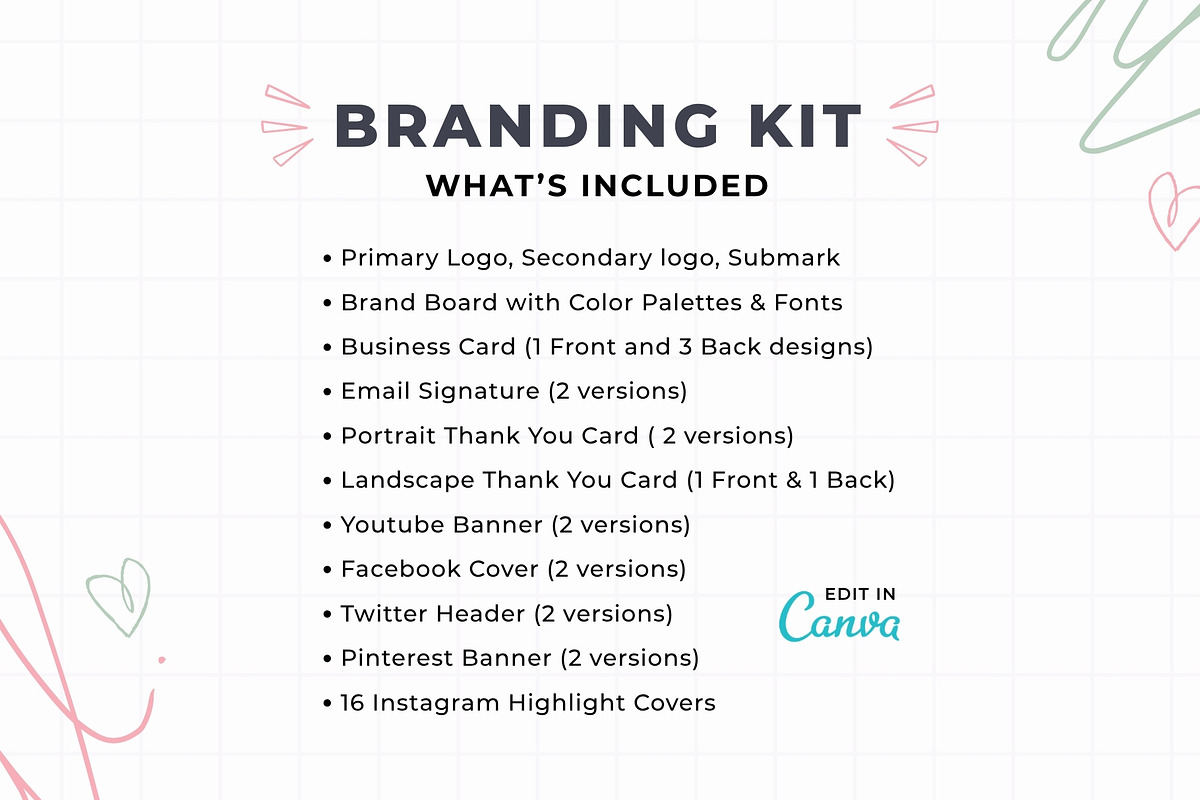 Pastel Branding Kit Canva Template, a Branding & Logo Template by Anna Design Studio (Photo 2 of 9)