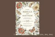 Wedding Butterflies Poppy Poppies, a Pattern Graphic by Vintage (Thumbnail 2 of 13)