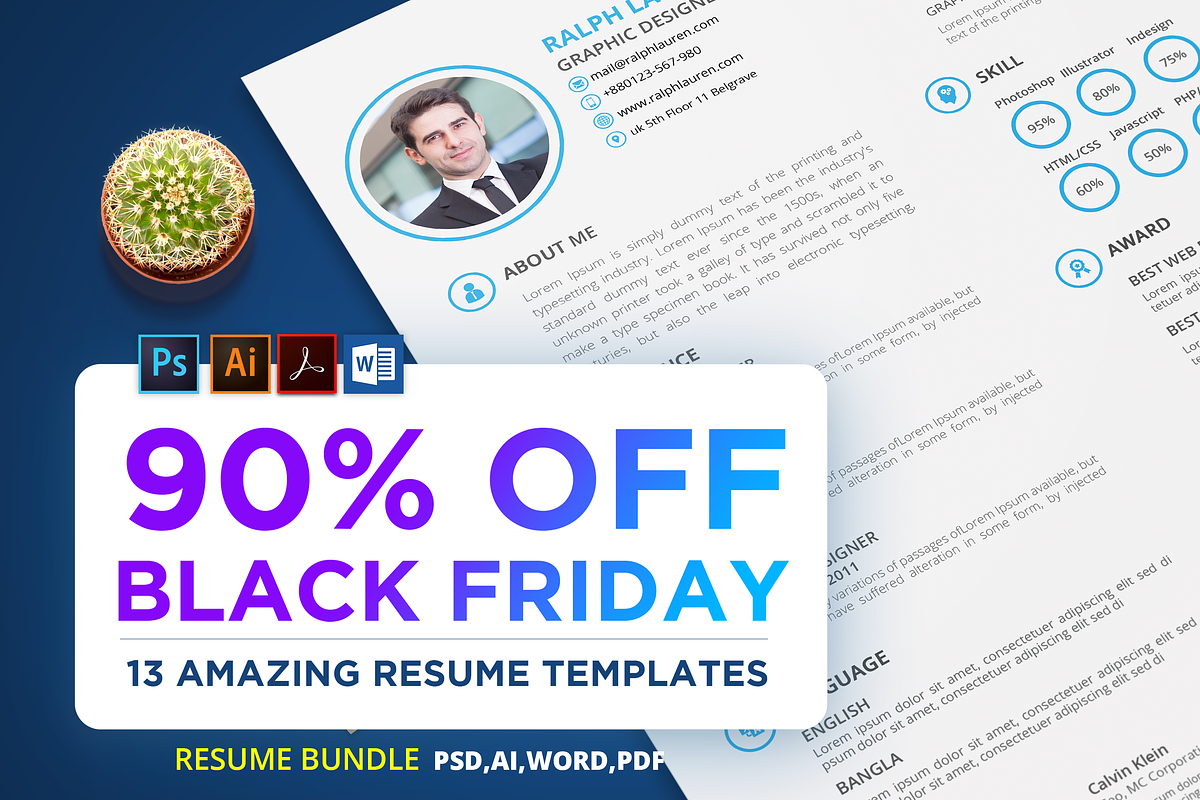 Mega Resume Bundle, a Resume Template by Graphicalark (Photo 11 of 11)