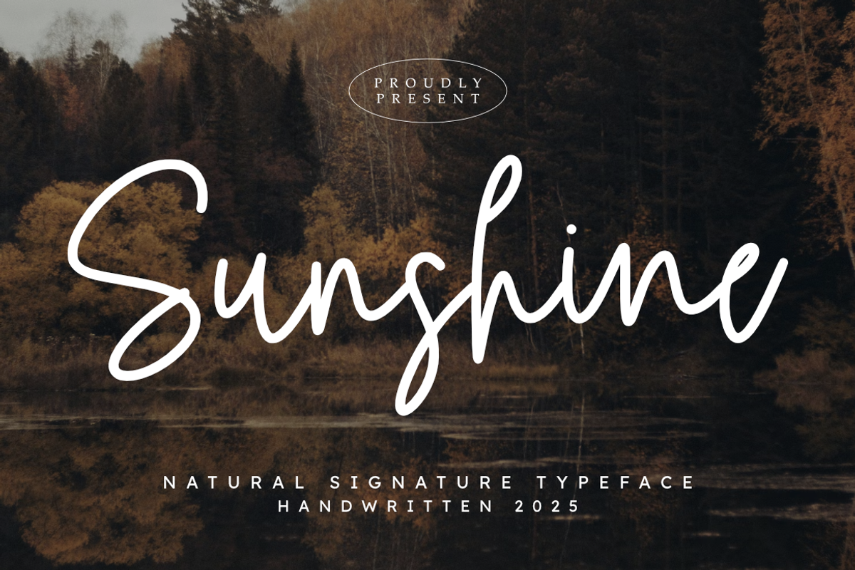 Sunshine | Natural Signature Script, a Script Font by Masyafi Studio (Photo 1 of 8)