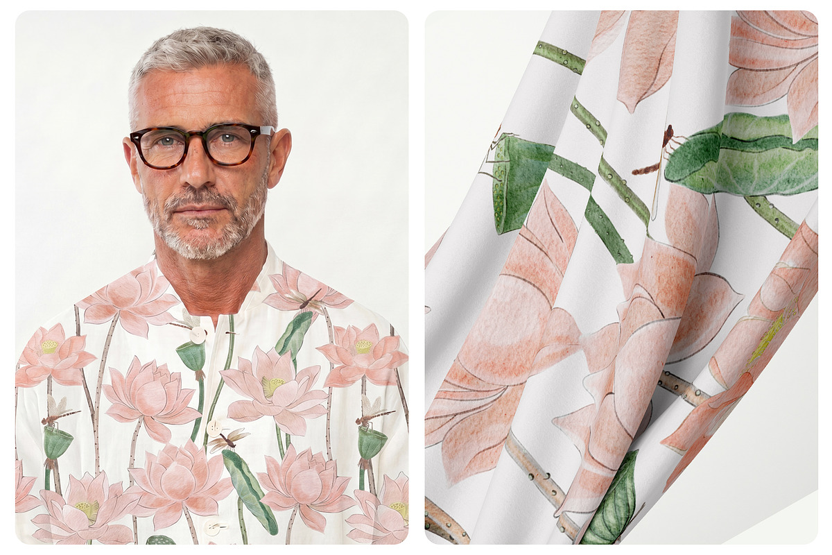 Japanese Watercolor Collection, a Pattern Graphic by mila_leev (Photo 13 of 17)