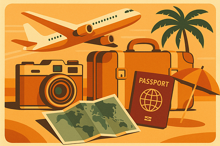 Vintage Travel Icons Pack, an Illustration by John Illustations