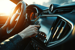 Driving in the city with technology, a Photo by Beautiful things