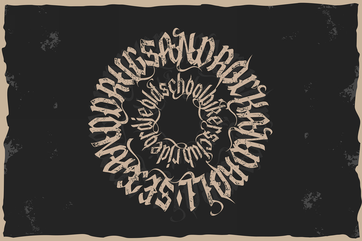 10 Vintage Font Families Bundle #3, a Blackletter Font by Fractal fonts & graphics (Photo 56 of 67)