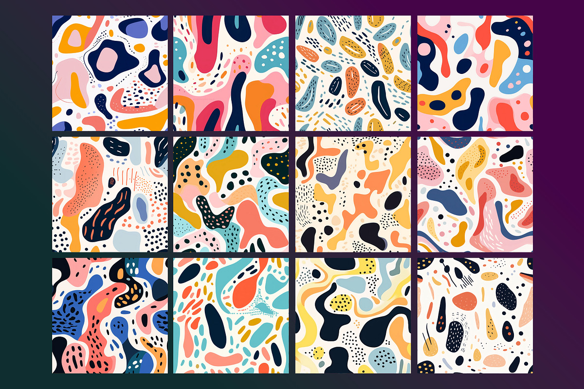 Abstract Organic Shapes Pattern, a Pattern Graphic by Forhadx5 (Photo 3 of 7)