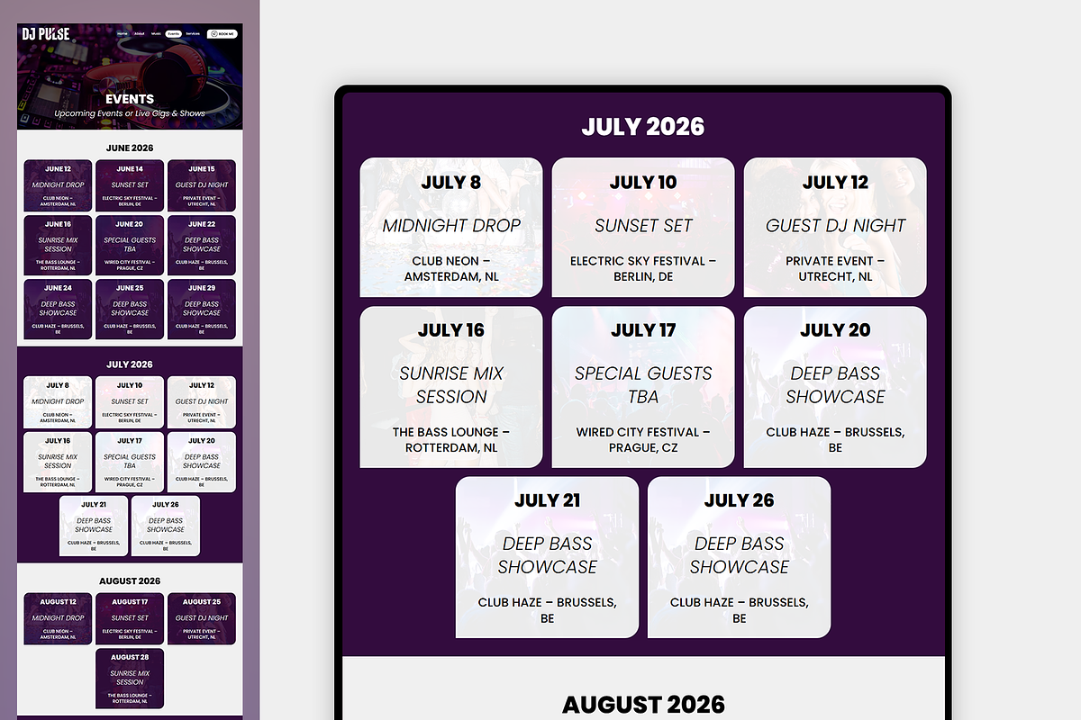 DJ & Disco Website Template, a Wix Template by Kitteeh (Photo 19 of 21)