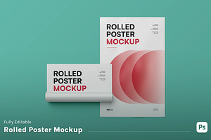 Framed Wall Poster Mockup, an Advertising Mockup by graphicsauce