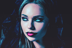 Electric Dreams Photoshop Action, an Action Add-On by SimplDesign