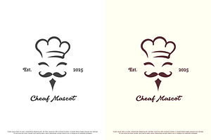 Chef Face Logo Design Illustration, a Branding & Logo Template by Morvana Crew