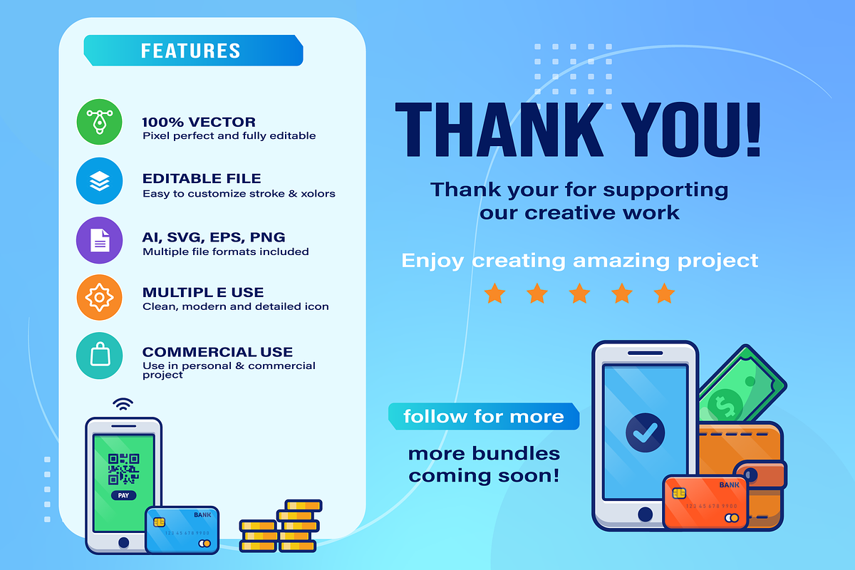 Payment & Fintech Icon Set – 9 Icons, a Technology Illustration by Catalyst Labs (Photo 6 of 6)
