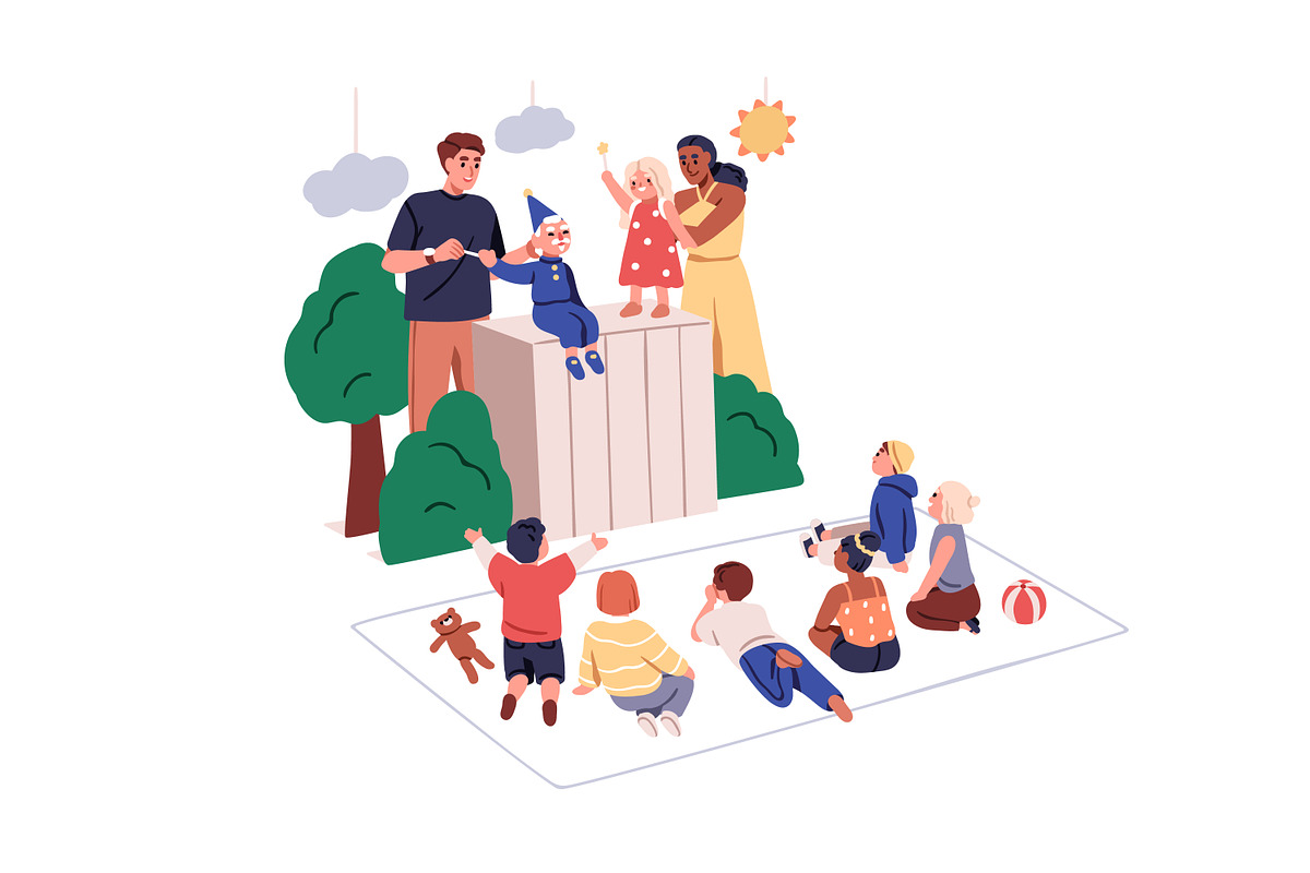 Puppet show, toy theater for kids, a Person Illustration by Good Studio (Photo 3 of 8)