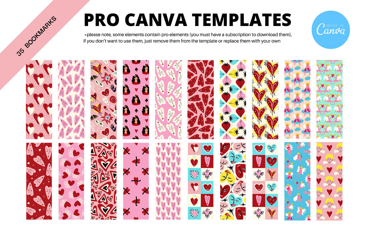Valentine's Day Bookmark printable, a Card Template by Art's and patterns (Photo 2 of 9)