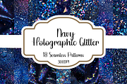 Navy Holographic Glitter Seamless, a Pattern Graphic by PrintablesByFranklyn (Thumbnail 1 of 6)