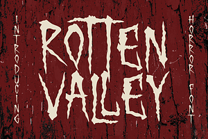Rotten Valley - Horror Font, a Font by PutraCetol Studio