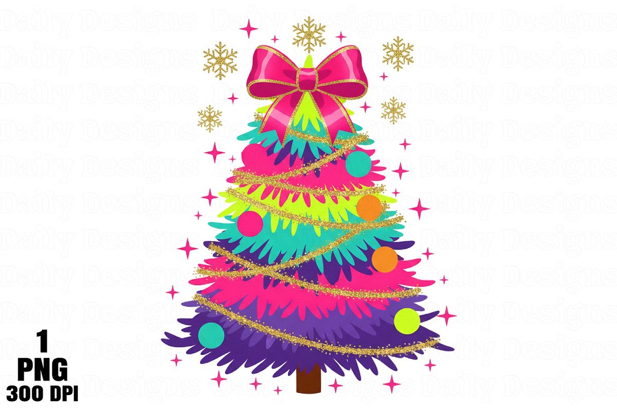 Colorful Glitter Christmas Coquette, an Illustration by Daily.Designs (Photo 1 of 5)
