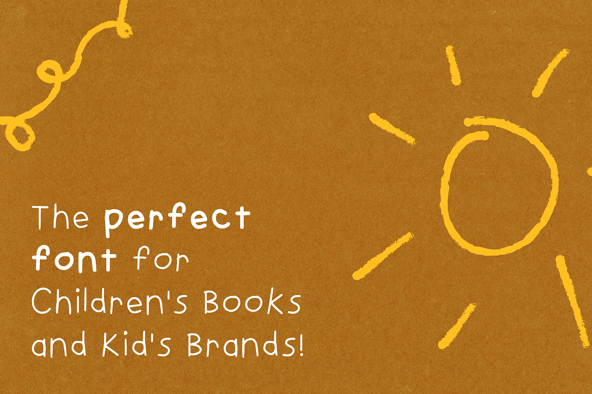 Happy Crayon | Children + Kids Font, a Handwritten Font by Ashley Scott Designs (Photo 2 of 3)