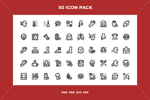 Allergy symptoms icons, an Outline Icon by Wencory