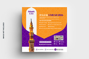 Hajj and Umrah 2026 poster template
