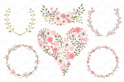 Soft Pink Vintage Vector Flowers, an Illustration by Amanda Ilkov (Thumbnail 3 of 4)