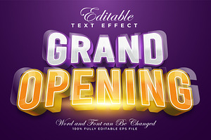 Grand Opening Text Effect | Vector