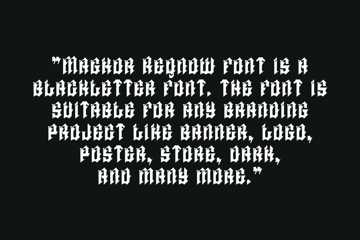 Magkor Reqnow - Medieval Font, a Blackletter Font by QR Design Studio (Photo 5 of 8)
