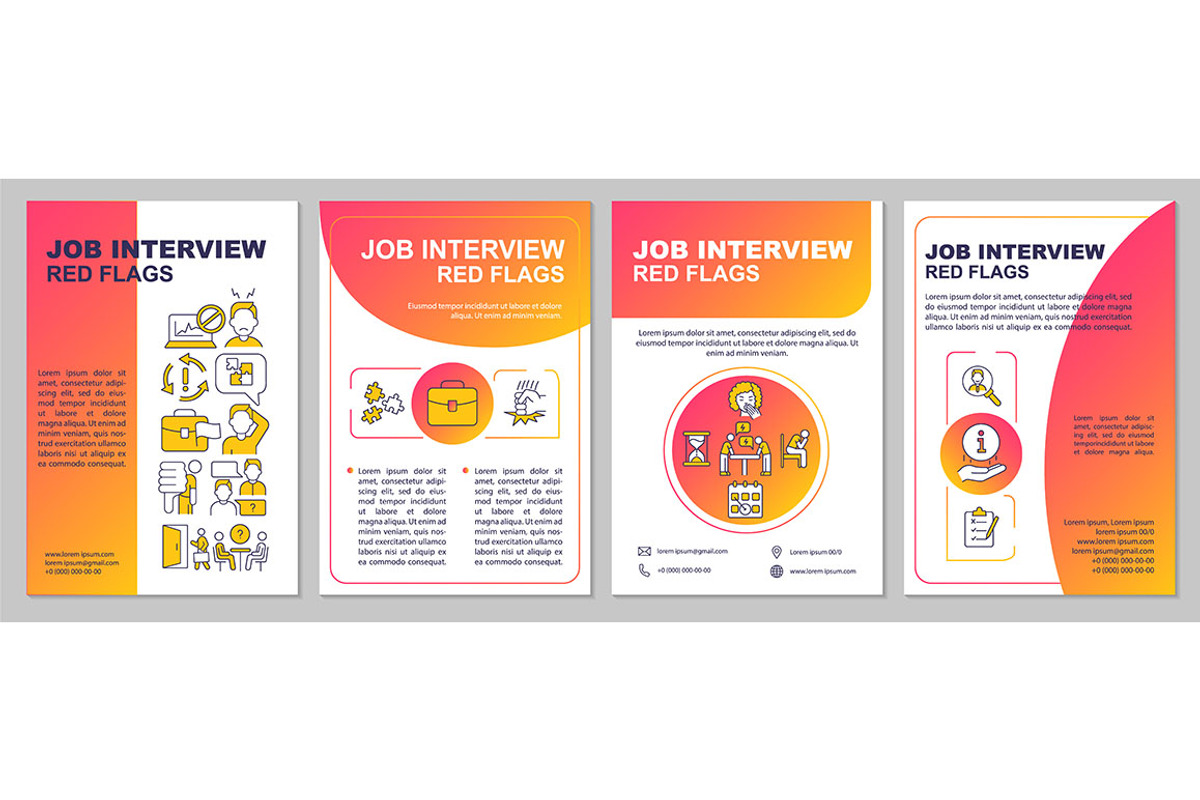 Job interview warning signs, a Brochure Template by IMG Visuals
