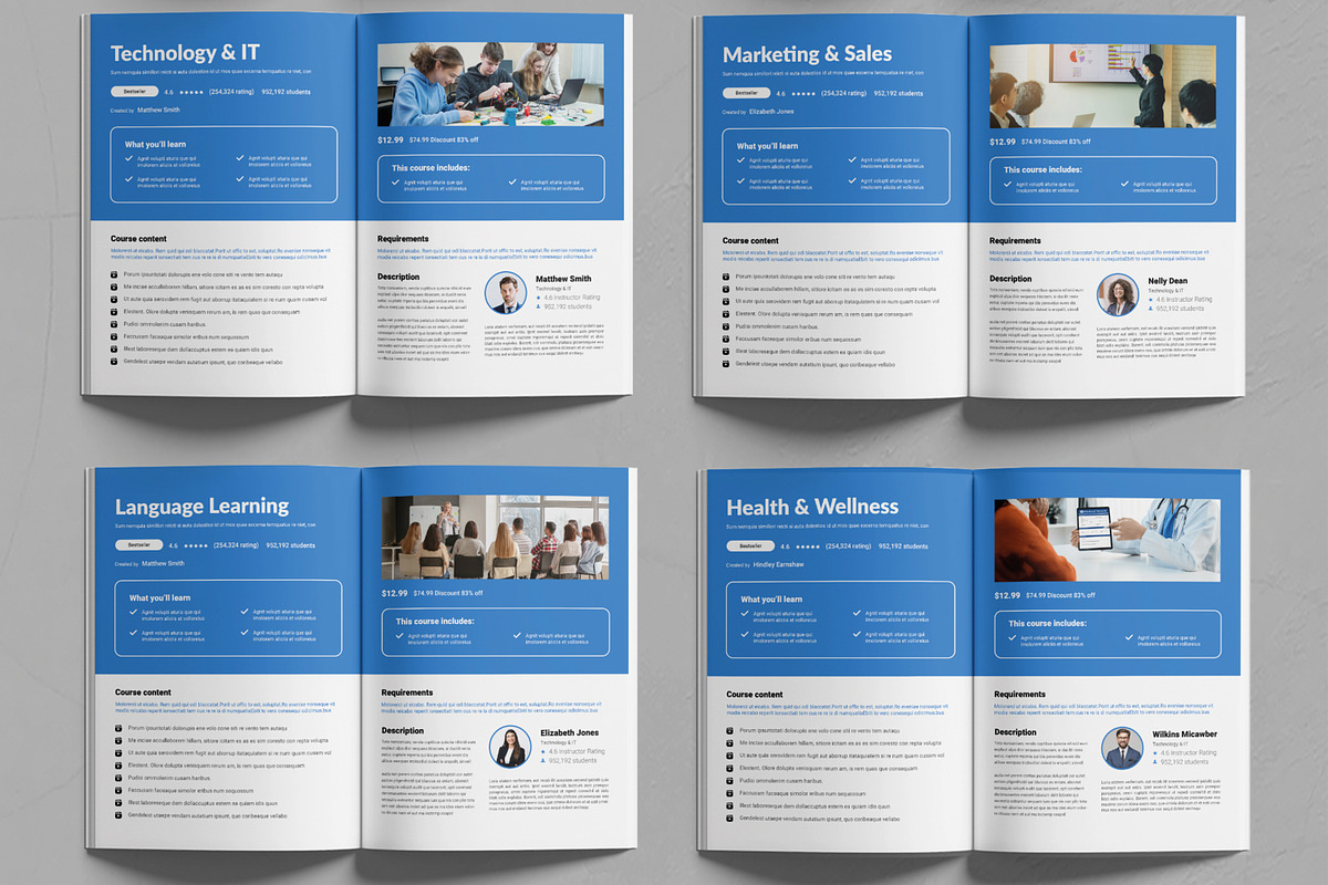 Course Catalog Template, a Brochure Template by MightyDesign (Photo 3 of 7)