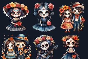 Cute Dia De Los Muertos Clipart