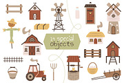 Farm Cliparts & Patterns, an Animal Illustration by Panna Limon Store (Thumbnail 6 of 7)