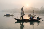 Fishing Boats on the Padma River, a Nature Photo by nandinigraphics (Thumbnail 3 of 3)