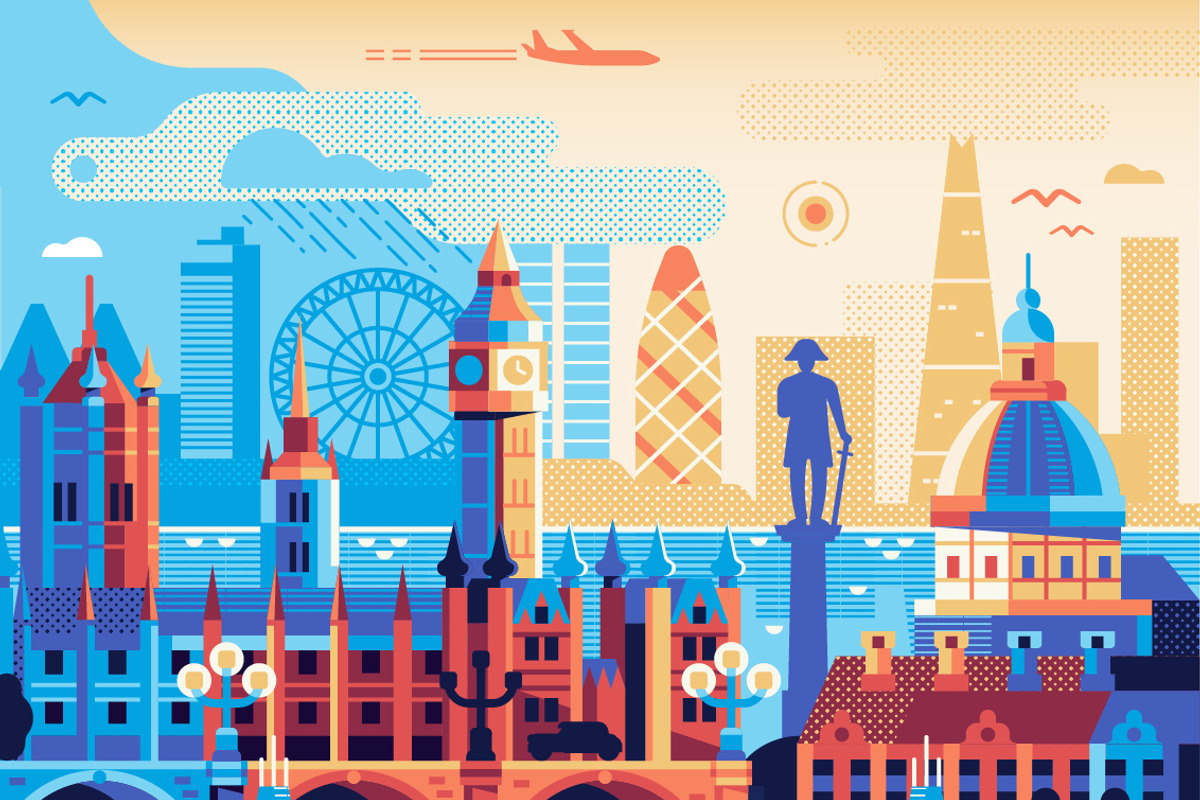 London Travel Poster, an Illustration by Alex Krugli (Photo 3 of 3)