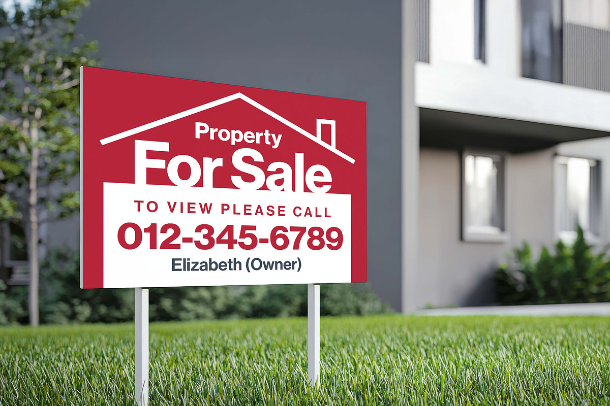 Real Estate Property For Sale Sign, a Poster Template by BrandPacks (Photo 2 of 5)