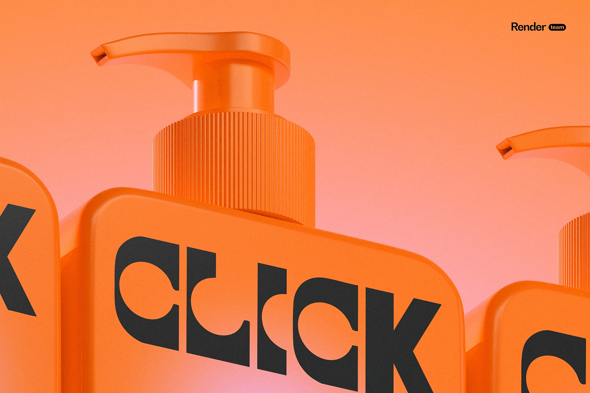 Pump Bottle Mockup Set, a Packaging Mockup by Renderteam (Photo 14 of 18)