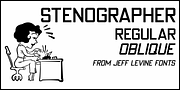 Stenographer JNL, a Sans Serif Font by Jeff Levine Fonts (Thumbnail 1 of 5)